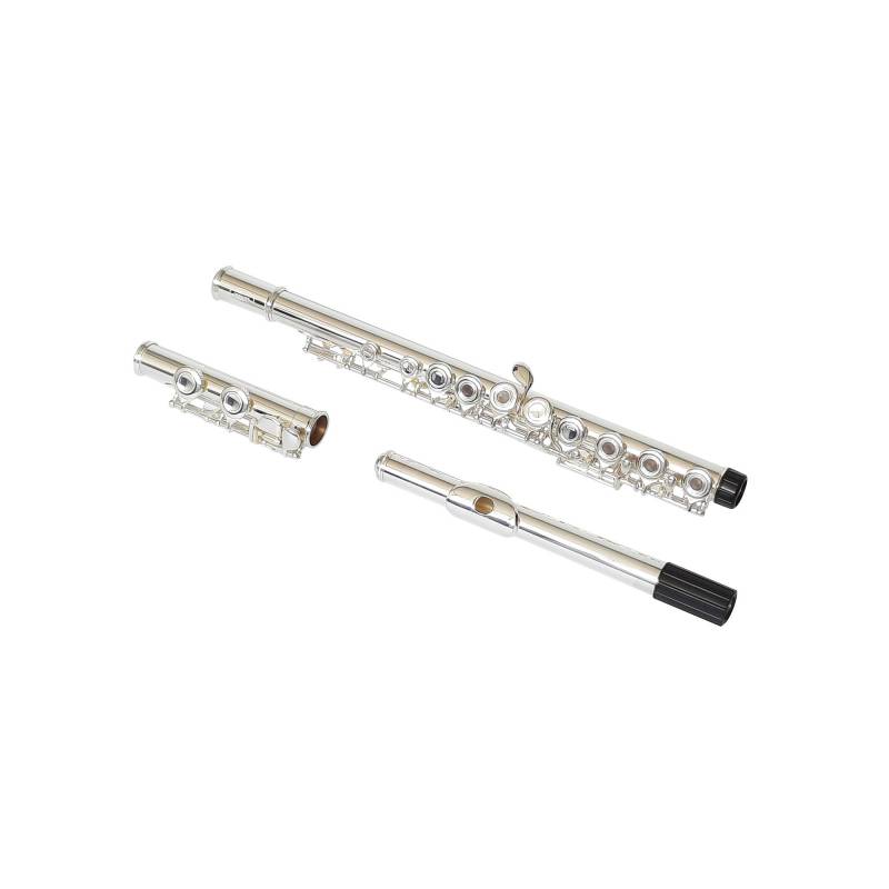 Flauta traversa C con llaves abiertas